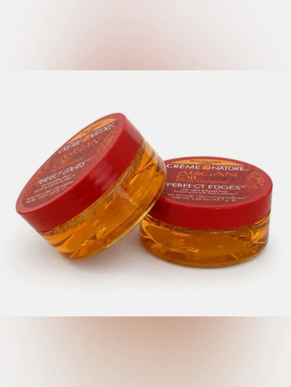 Creme of Nature Argan Oil Perfect Edges Extra Firm Hold Hair Gel Bundle Of 2
